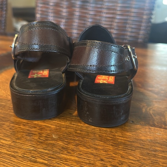 Brite Executive leather open toe shoes size 8 EUC - Picture 3 of 6